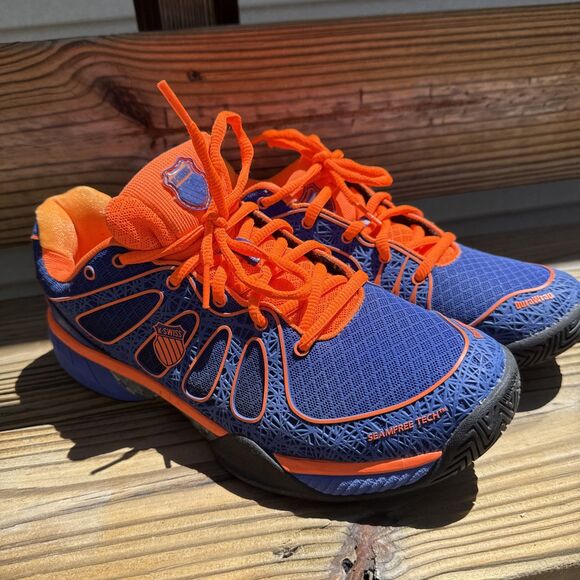 K-Swiss Pickleball Shoes Mens 7.5 Blue Orange Express Lightweight Sneaker Lace